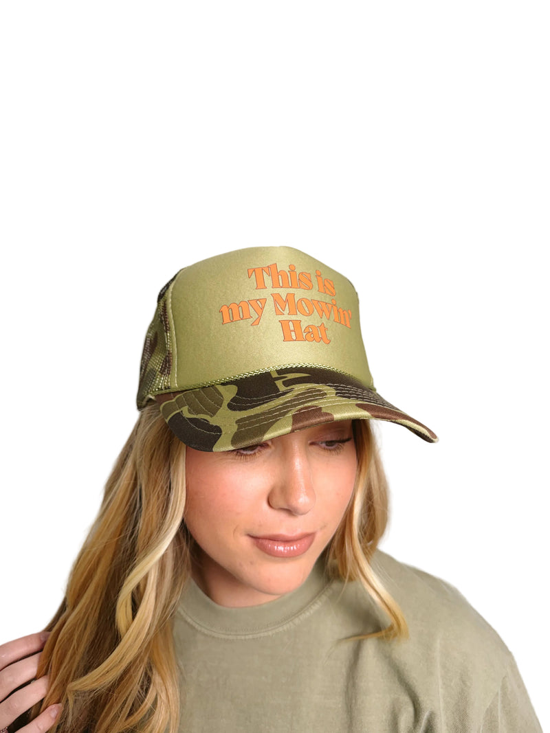 Load image into Gallery viewer, CAMO W/ROPE MY MOWIN HAT
