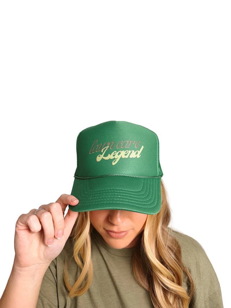 Load image into Gallery viewer, LAWN CARE LEGEND KELLY GREEN HAT
