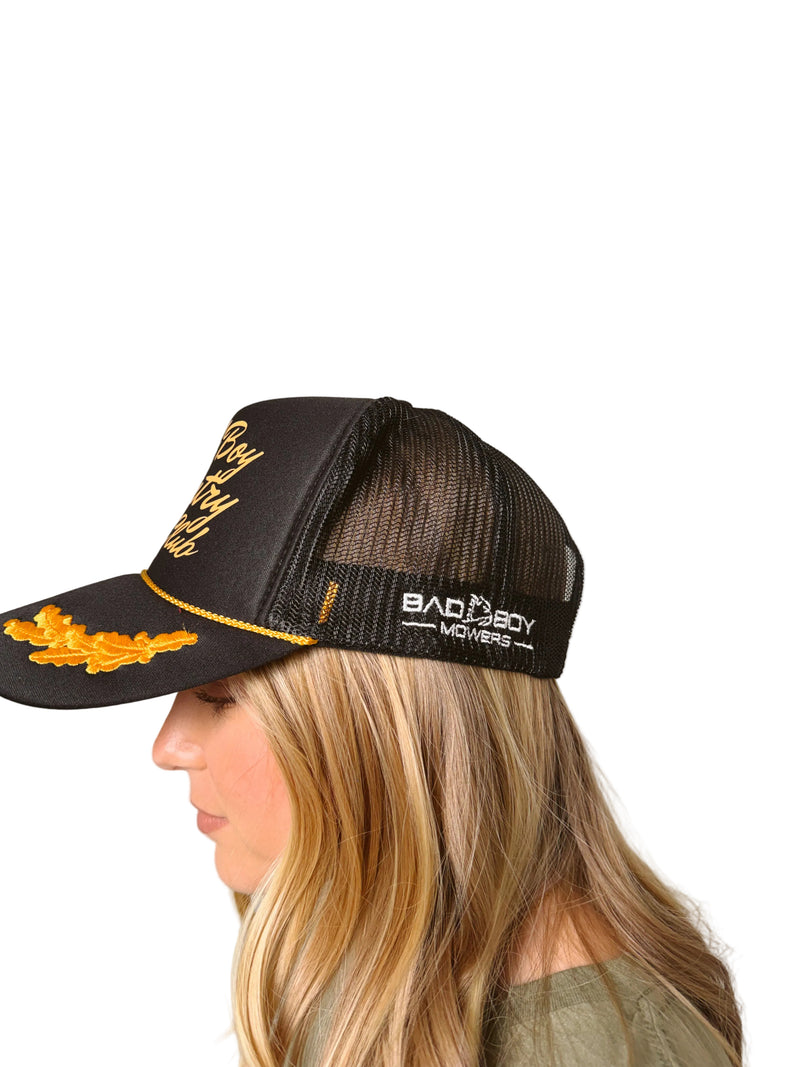 Load image into Gallery viewer, BAD BOY COUNTRY CLUB HAT BLACK/GOLD
