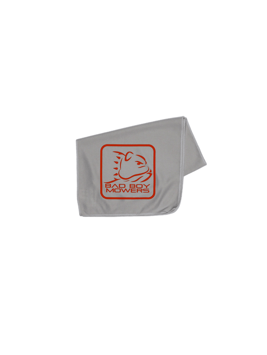 Gray Cooling Towel Orange Bad Boy Square Logo - Bad Boy Mowers