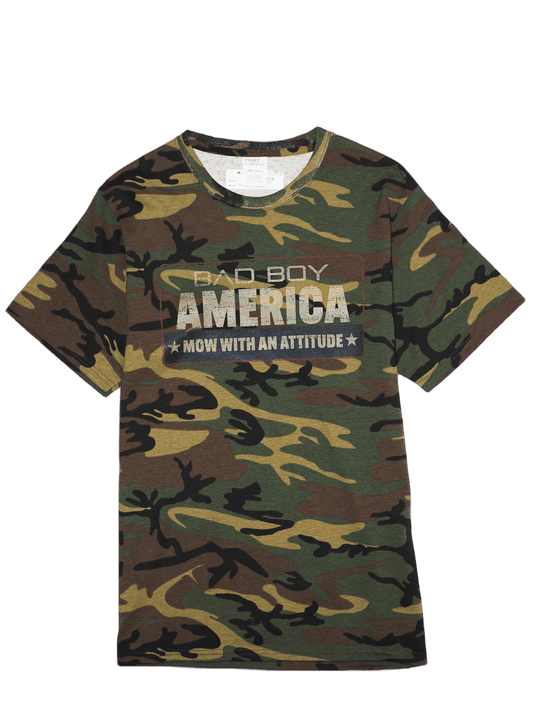 Adult Camo Bad Boy America Short Sleeve T-Shirt - Bad Boy Mowers