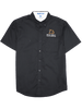 Men's Black Button Up Short Sleeve Easy Care Shirt - Bad Boy Mowers