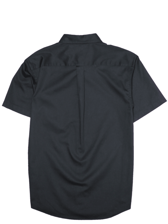 Men's Black Button Up Short Sleeve Easy Care Shirt - Bad Boy Mowers