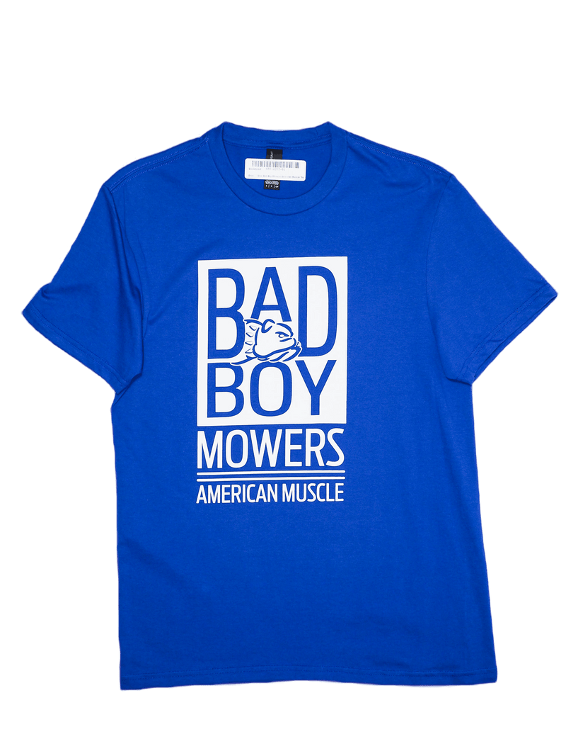Load image into Gallery viewer, Blue American Muscle Short Sleeve T-Shirt - Bad Boy Mowers
