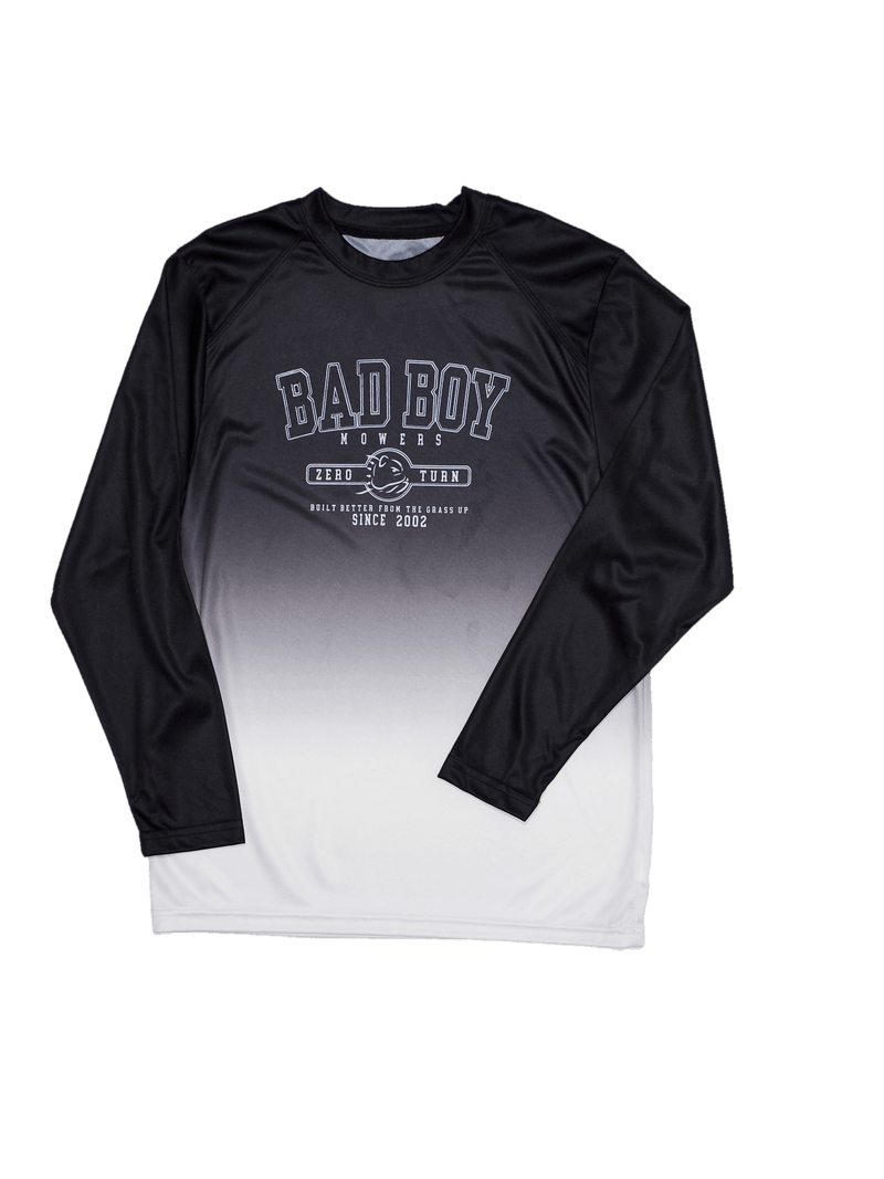 Load image into Gallery viewer, Kids Black And White Built Better Athletic Long Sleeve Shirt - Bad Boy Mowers
