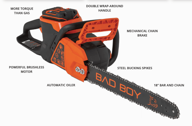 Load image into Gallery viewer, BAD BOY MOWERS E-SERIES 80V BRUSHLESS 18&quot; CHAINSAW - Bad Boy Mowers
