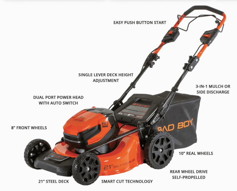 Load image into Gallery viewer, BAD BOY MOWERS E-SERIES 80V DUAL PORT BRUSHLESS SELF-PROPELLED 21&quot; MOWER - Bad Boy Mowers
